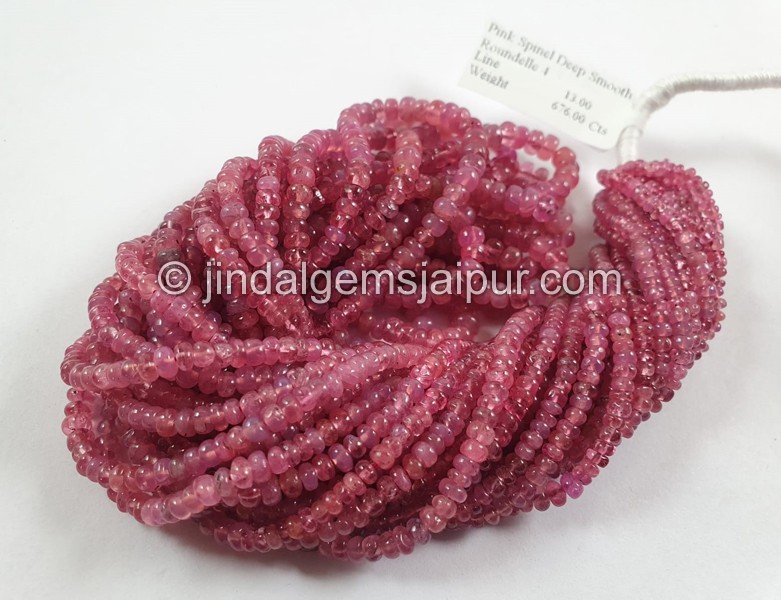 Red Spinel Smooth Roundelle Beads