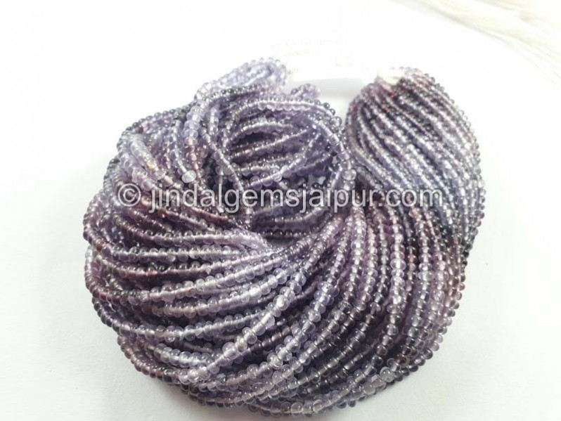 Multi Blue & Purple Spinel Smooth Roundelle Beads