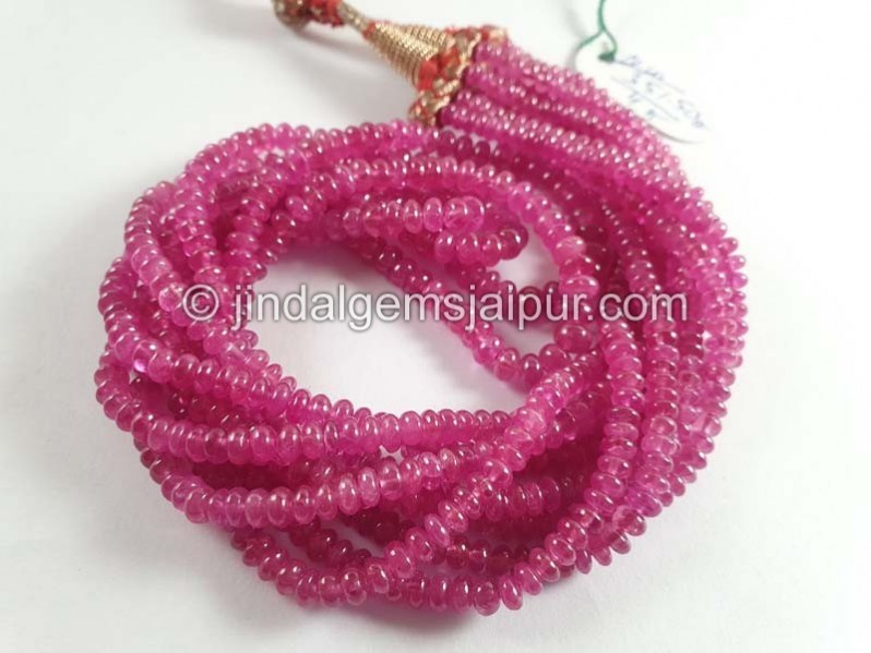 Ruby Smooth Roundelle Beads