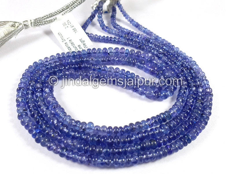 Tanzanite Smooth Roundelle Shape Beads