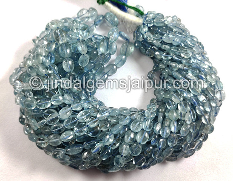 Santa Maria Aquamarine Smooth Oval Shape Beads