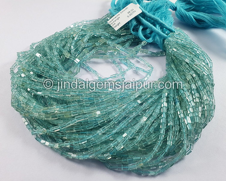 Aquamarine Smooth Rectangle Shape Beads