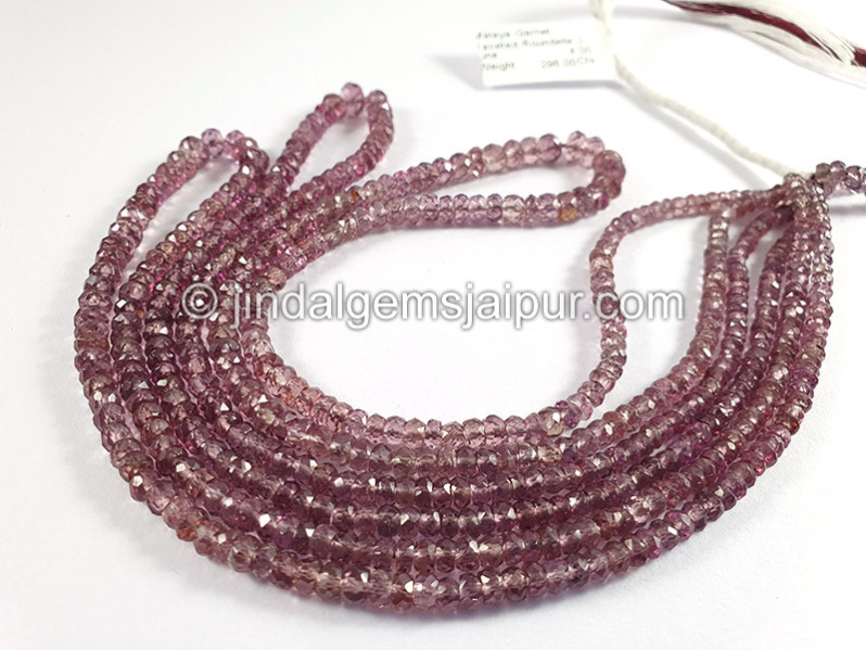 Malaya Garnet Faceted Roundelle Shape Beads