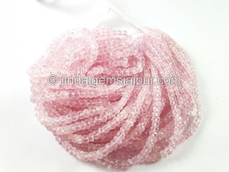 Morganite Faceted Roundelle Beads