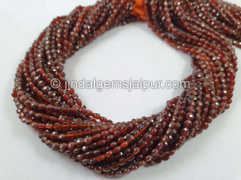 Spessartite Faceted Coin Beads