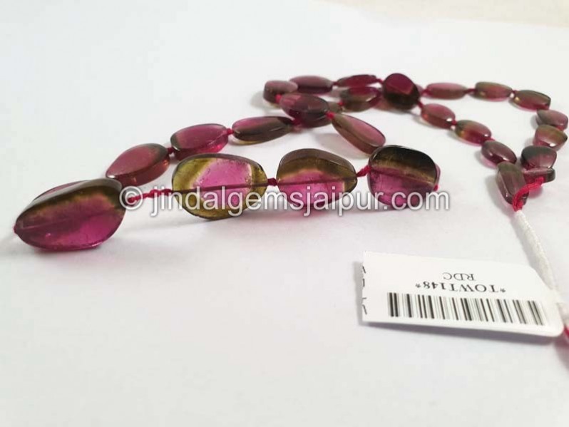 Watermelon Tourmaline Slices Beads