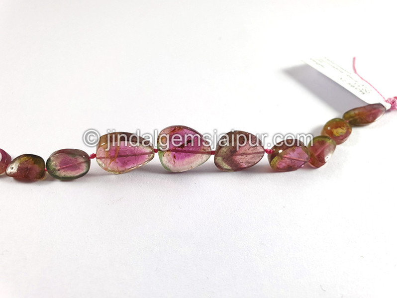 Watermelon Tourmaline Smooth Slices Beads