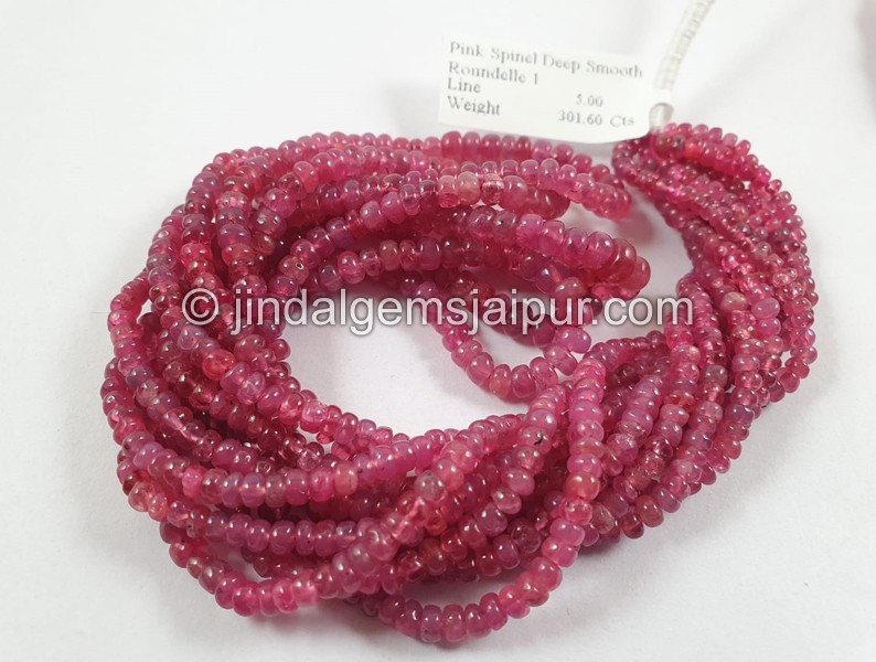 Red Spinel Smooth Roundelle Beads