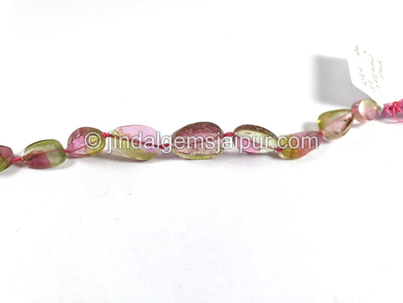 Watermelon Tourmaline Smooth Slices Beads