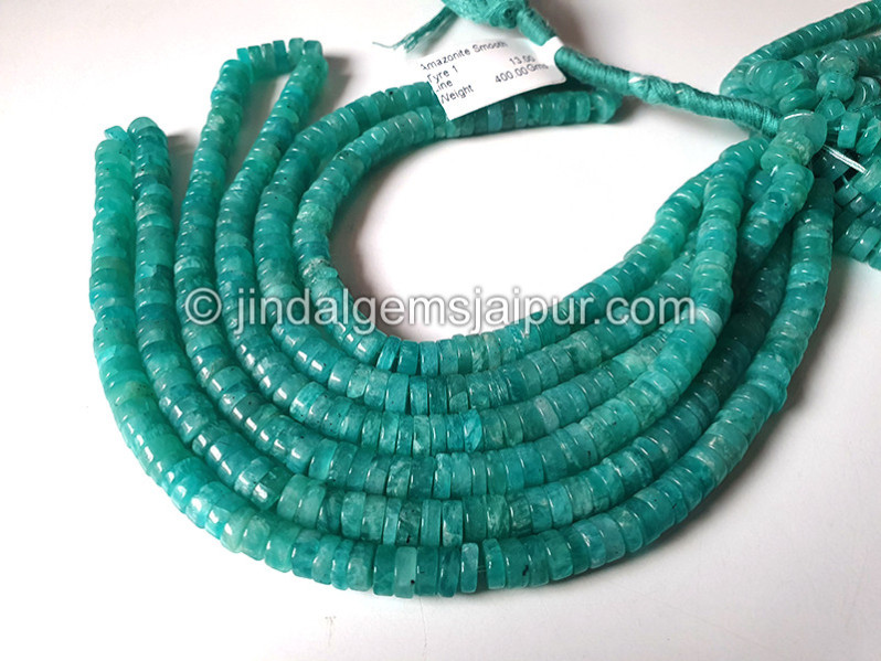 Amazonite Smooth Tyre Shape Beads