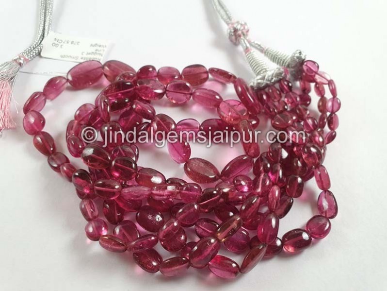 Rubellite Tourmaline Smooth Nuggets Beads