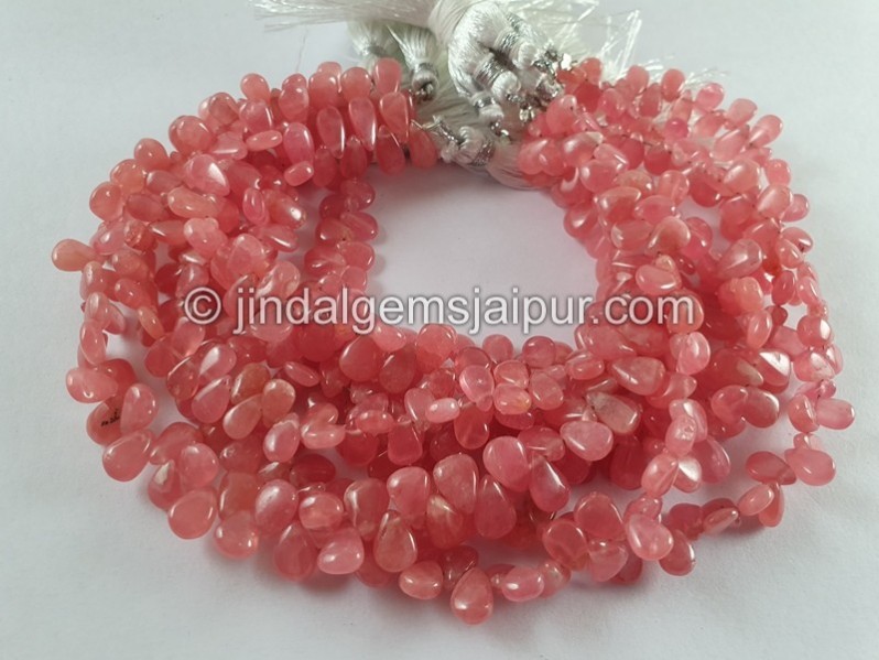 Rhodochrosite Smooth Pear Beads