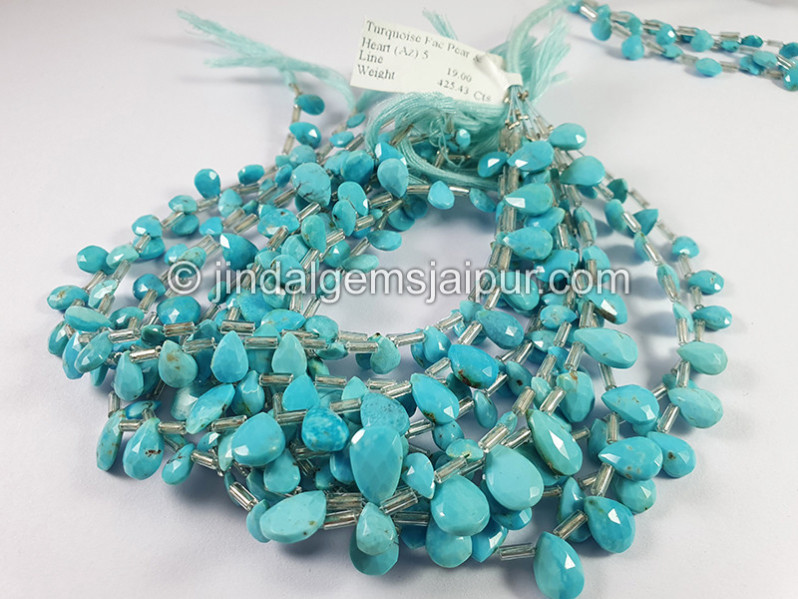 Turquoise Faceted Pear Shape Beads