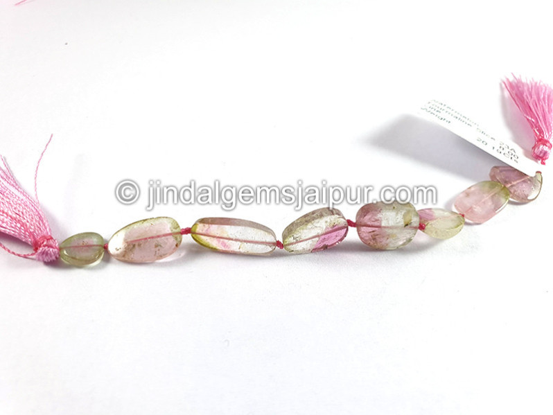 Watermelon Tourmaline Smooth Slices Beads