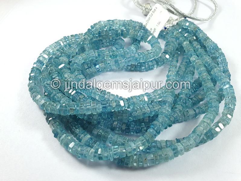 Blue Zircon Bolt Cut Shape Beads