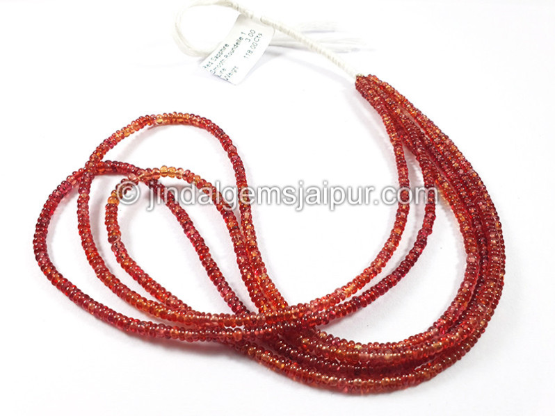 Red Sapphire Smooth Roundelle Shape Beads