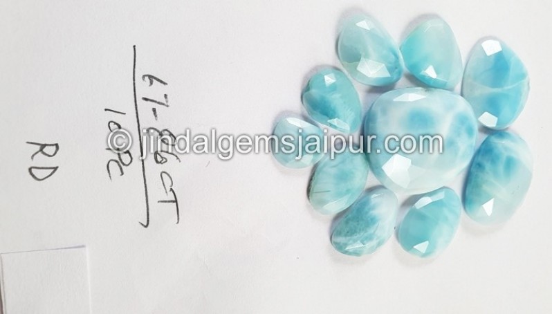 Larimar Rose Cut Slices