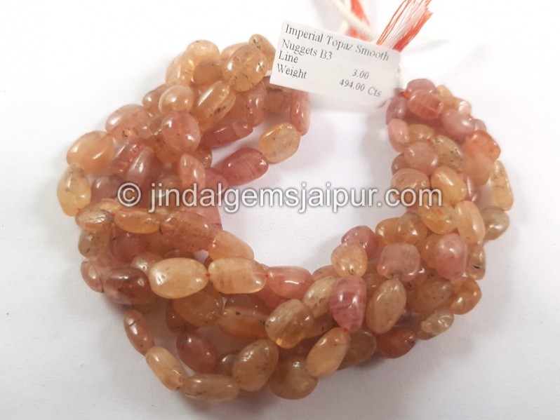 Imperial Topaz Smooth Nuggets Beads