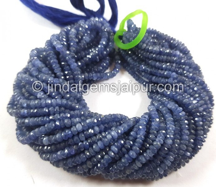 Blue Sapphire Faceted Roundelle Beads