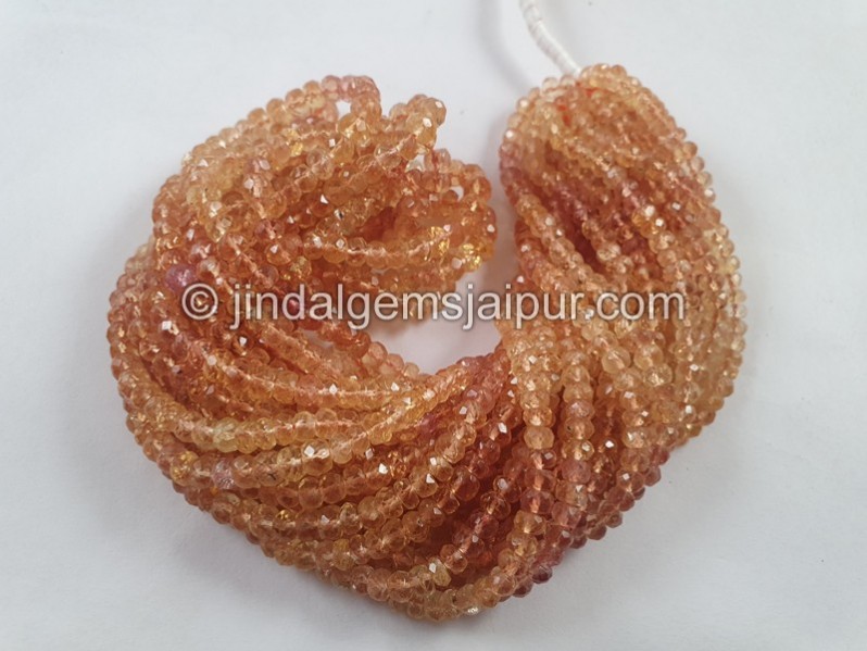 Imperial Topaz Faceted Roundelle Beads