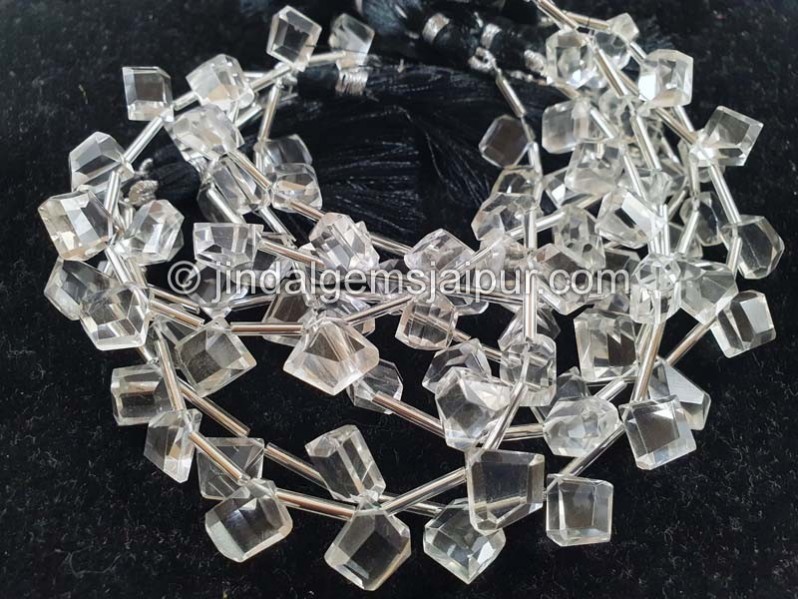 Crystal Quartz Faceted Nugget Beads