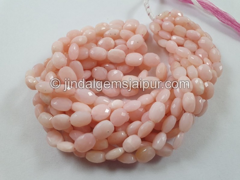 Pink Opal Faceted Oval Beads