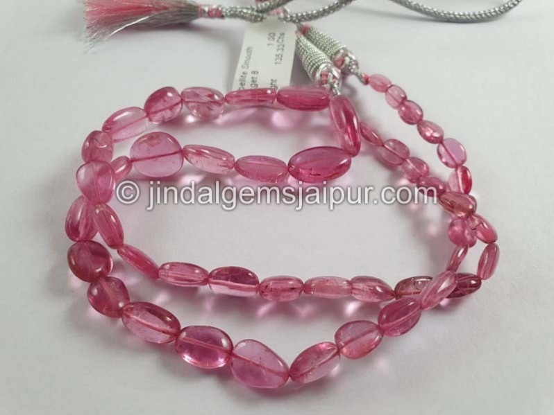 Rubellite Tourmaline Smooth Nuggets Beads