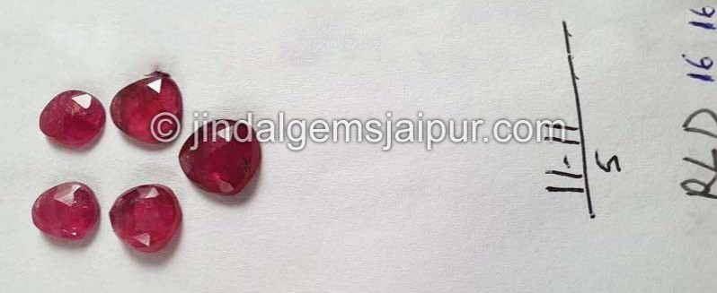 Rubelite Rose Cut Slices