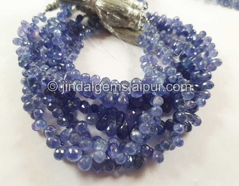 Tanzanite Faceted Drops Beads