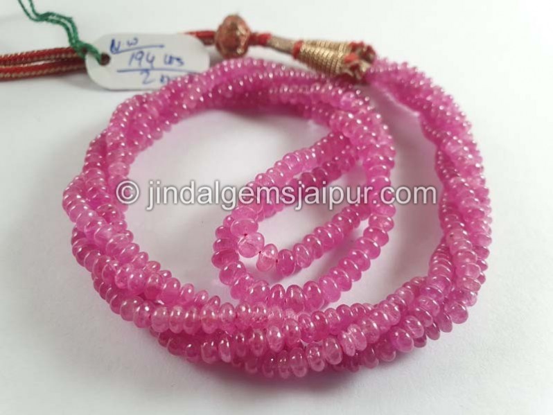 Ruby Smooth Roundelle Beads