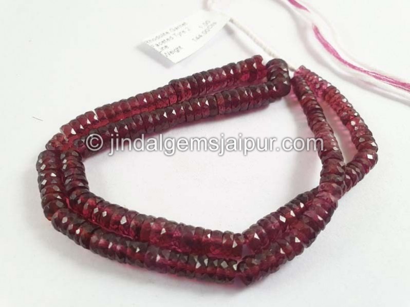 Rhodolite Garnet Faceted Tyre Beads