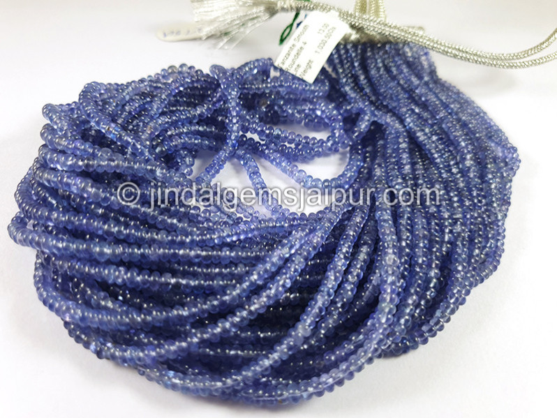 Tanzanite Smooth Roundelle Shape Beads