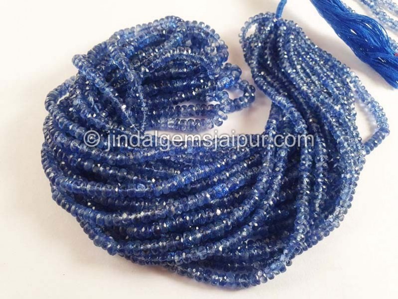 Kyanite Faceted Roundelle Beads