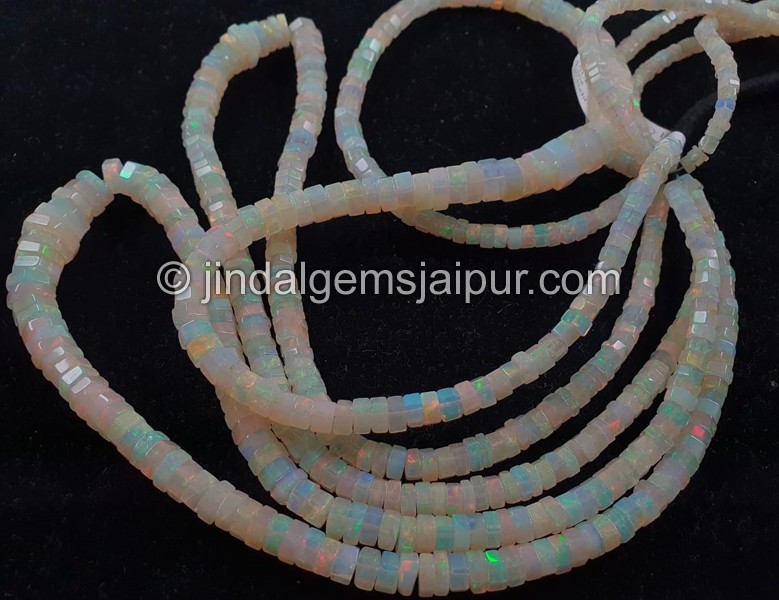 Orange Ethiopian Opal Fancy Smooth Bolt Beads