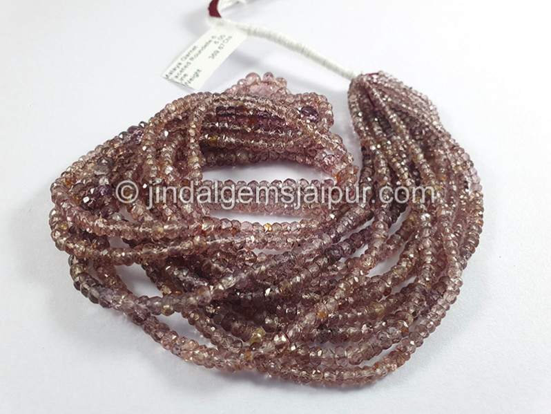 Malaya Garnet Faceted Roundelle Shape Beads