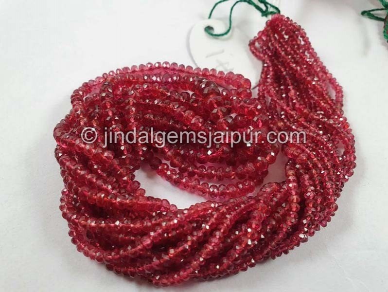 Red Spinel Faceted Roundelle Beads