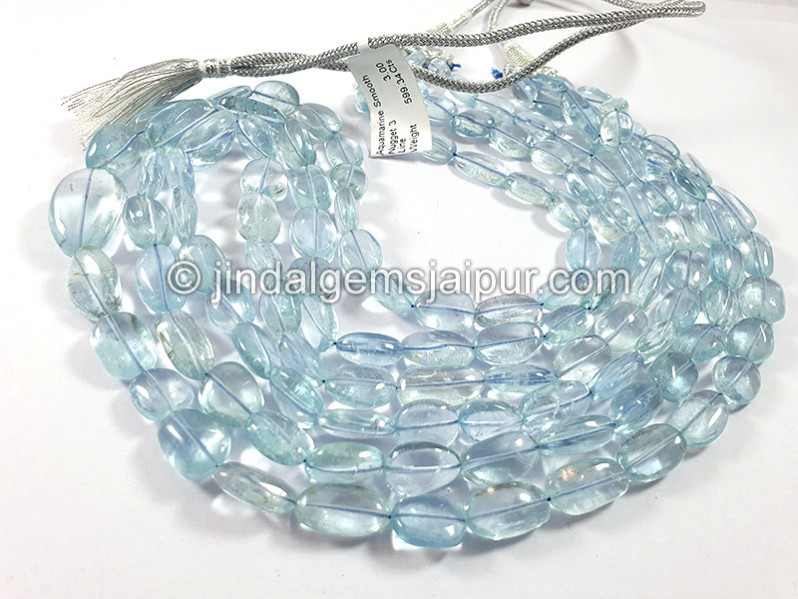 Aquamarine Smooth Nuggets Shape Beads