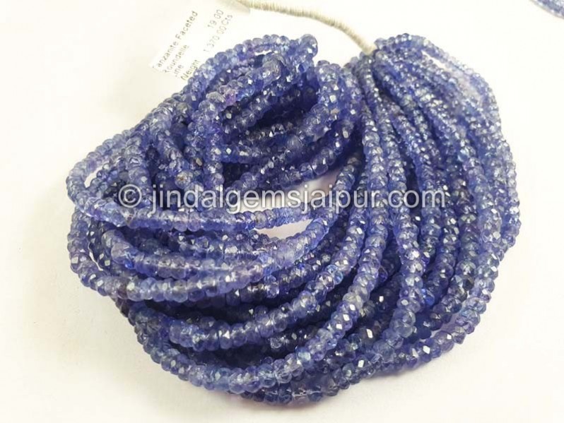 Tanzanite Faceted Roundelle Beads