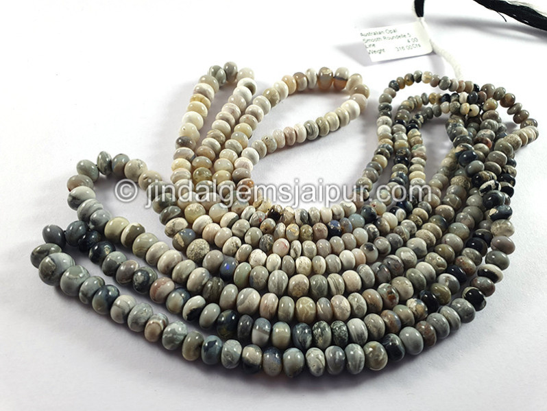 Australian Opal Smooth Roundelle Shape Beads