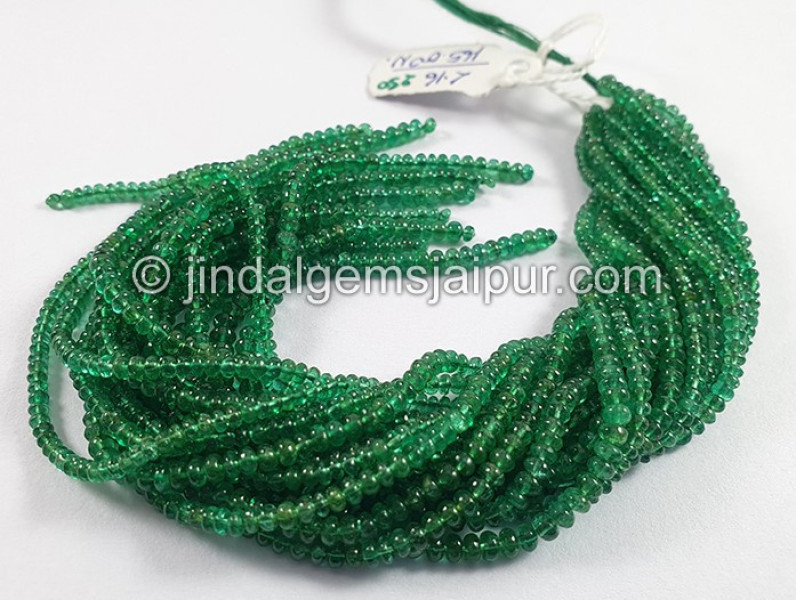 Emerald Smooth Roundelle Shape Beads