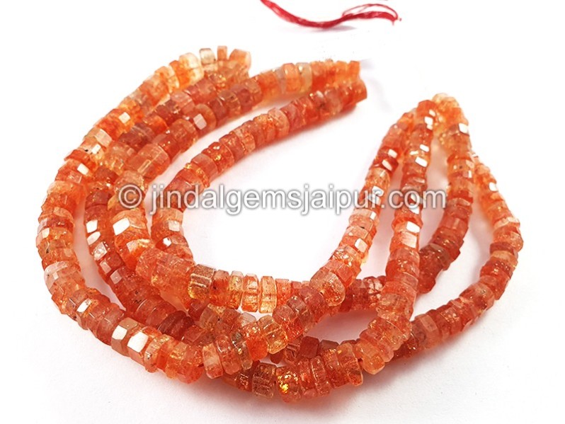 Sunstone Step Cut Bolt Shape Beads