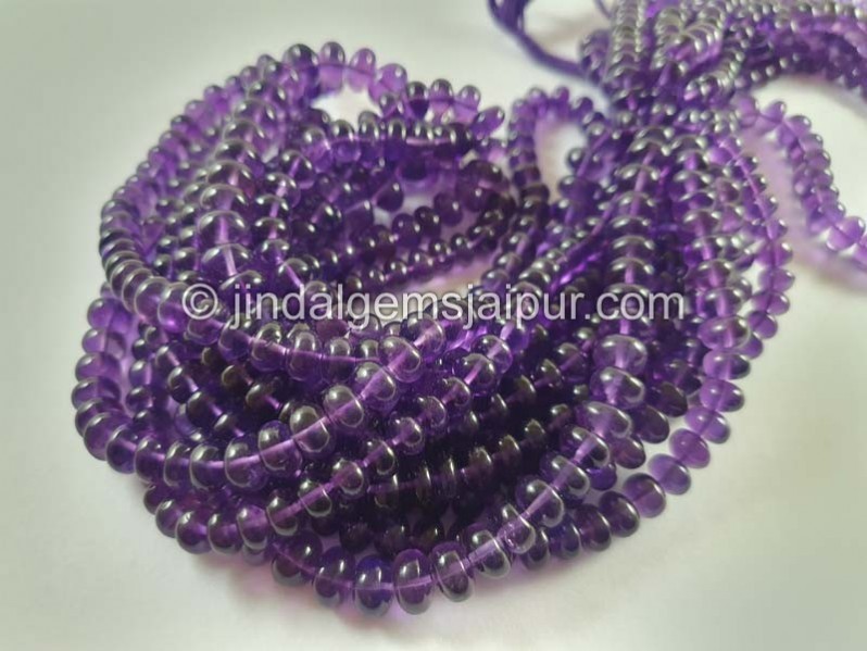 Amethyst Smooth Roundelle Beads