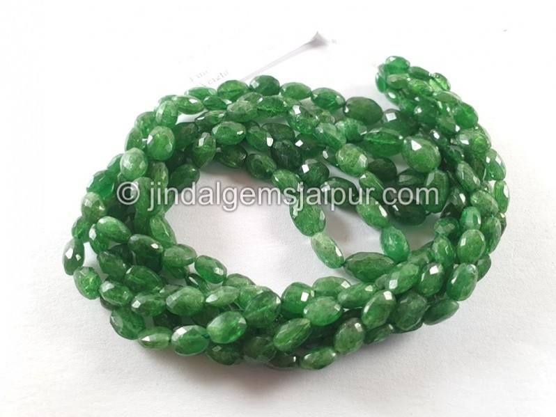 Tsavorite Faceted Oval Beads