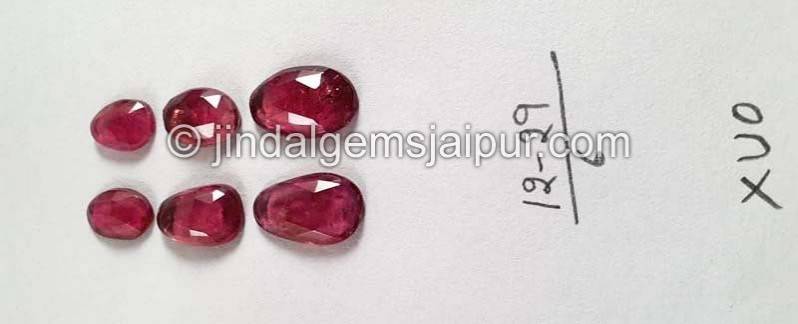 Rubelite Rose Cut Slices