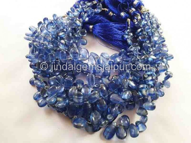 Kyanite Smooth Pear Beads