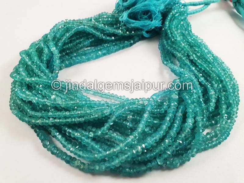 Sky Blue Apatite Faceted Roundelle Beads