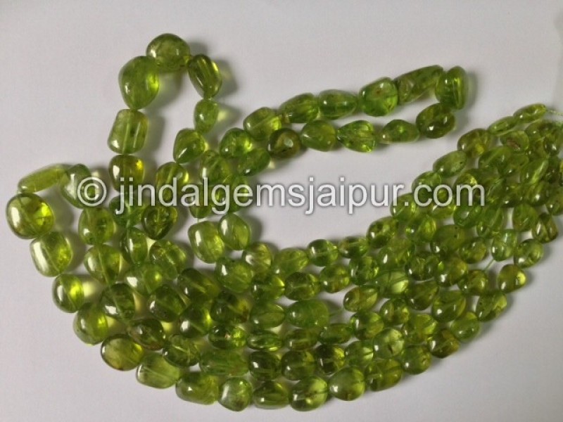 Peridot Plain Nuggets Shape Beads