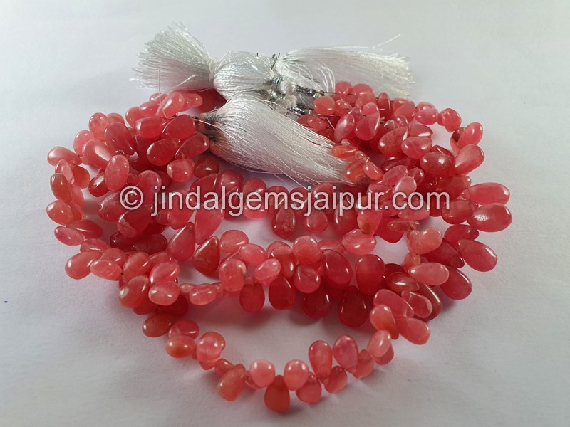 Rhodochrosite Smooth Pear Beads