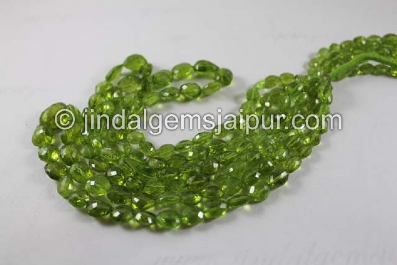 Peridot Faceted Nuggets Shape Beads