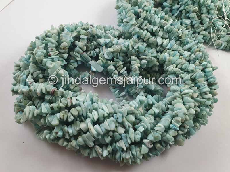 Larimar Smooth Chips Beads